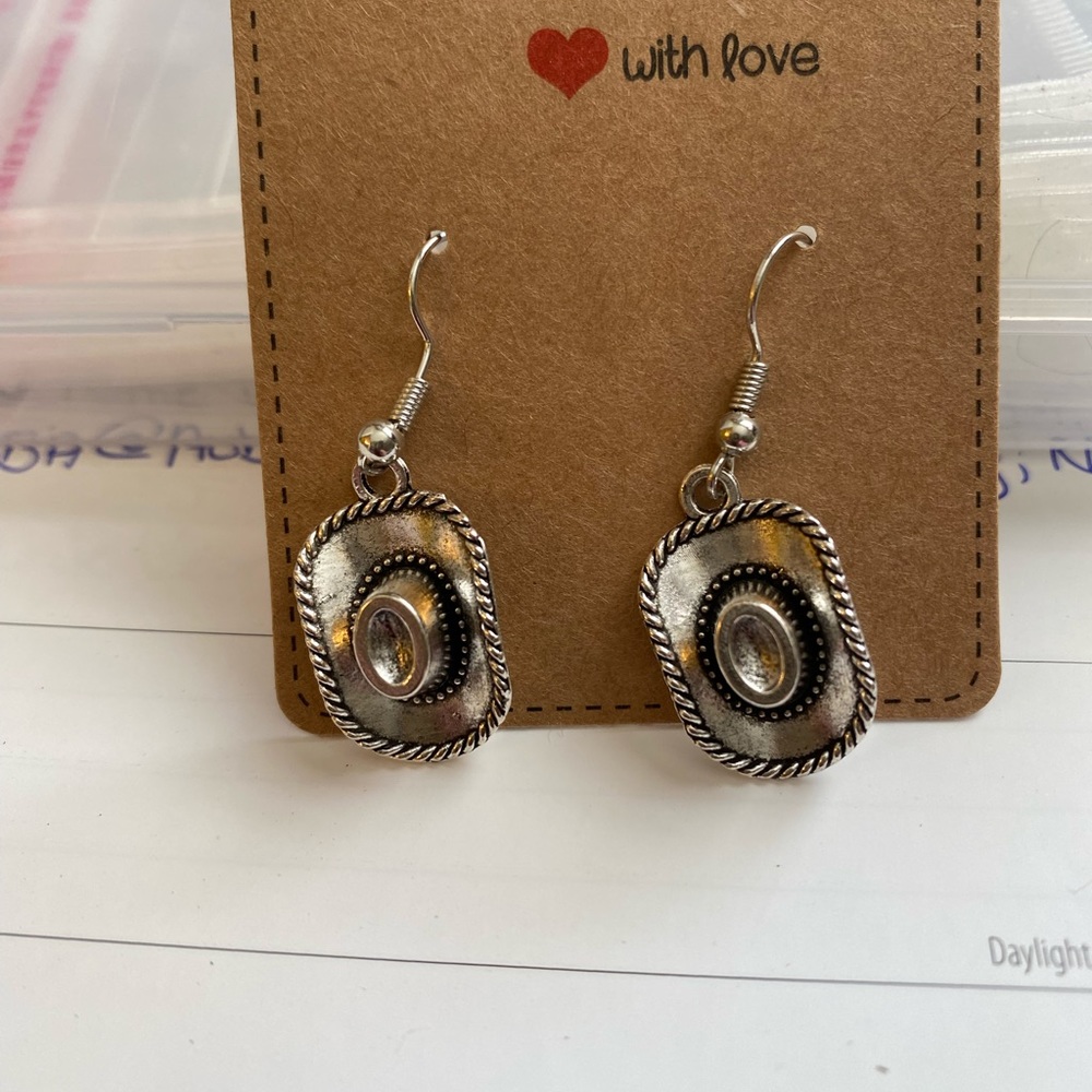 Cowboy hat earrings